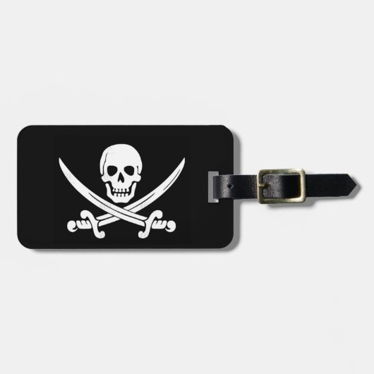 Piraten-Flaggen-Piratenflagge-Gepäck-Umbau Gepäckanhänger (Vorderseite horizontal)