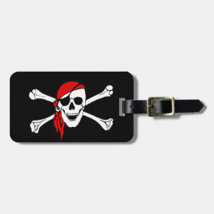 Piraten-Flaggen-Schädel und Knochen-Piratenflagge Gepäckanhänger