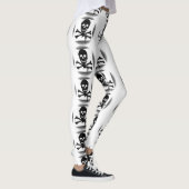 Piraten-Flaggen-Schädel und Knochen-Piratenflagge Leggings (Rechts)