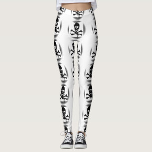 Piraten-Flaggen-Schädel und Knochen-Piratenflagge Leggings