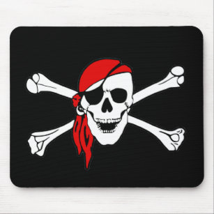 Piraten-Flaggen-Schädel und Knochen-Piratenflagge Mousepad