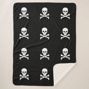 Piraten-Flaggen-Schädel und Knochen-Piratenflagge Sherpadecke