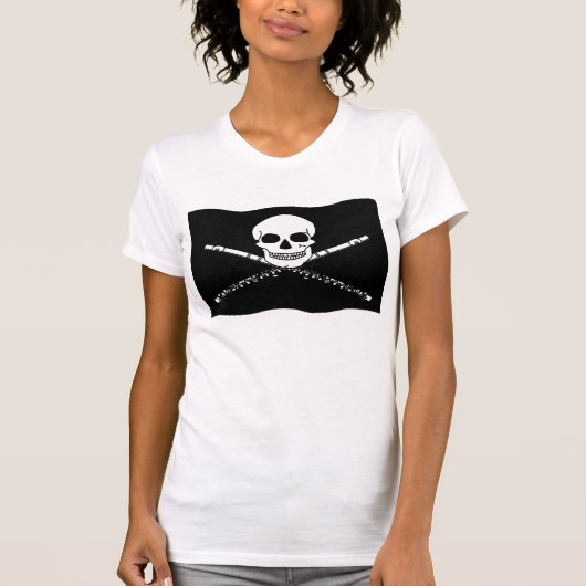 Piraten-Flöten-Musik-T - Shirt (Vorderseite)