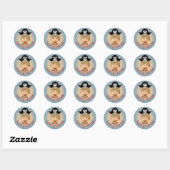 Piraten Foto Sticker – Eigener Name & Alter - (Blatt)