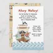 Piraten-Geburtstags-Party Einladung (Vorne/Hinten)