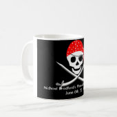 PIRATEN-GEBURTSTAGS-TASSE - PERSONIFIZIEREN SIE KAFFEETASSE (Vorderseite Links)