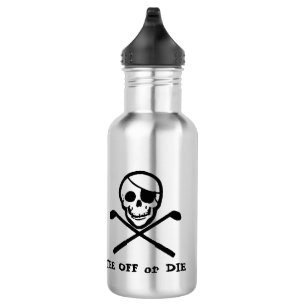 Piraten-Golf spielende Wasser-Flasche Edelstahlflasche