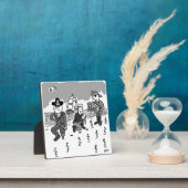 Piraten grasen mit einem Holzsteg. Funny Fotoplatte (InSitu)