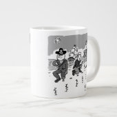 Piraten grasen mit einem Holzsteg. Funny Jumbo-Tasse (Vorderseite Rechts)