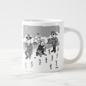 Piraten grasen mit einem Holzsteg. Funny Jumbo-Tasse (Rechts)