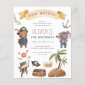 Piraten Haushalt Geburtstagspartei Einladung (Vorderseite)