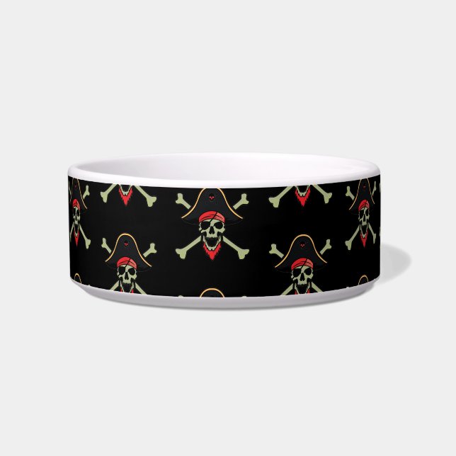 Piraten-Haustier-Teller Napf (Links)