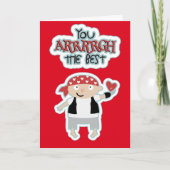 Piraten-Herz-Valentinsgruß-Karte Feiertagskarte (Vorderseite)