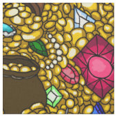 Piraten-Hinternschatz u. Juwelillustrationsgewebe Stoff (Nahaufnahme)