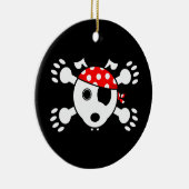Piraten-Hund Keramikornament (Rechts)