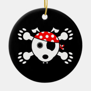 Piraten-Hund Keramikornament
