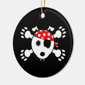 Piraten-Hund Keramikornament (Links)