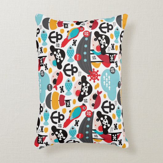 Piraten im Retro-Segment Dekokissen (Vorderseite(Vertikal))