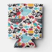 Piraten im Retro-Segment Dosenkühler (Vorderseite)