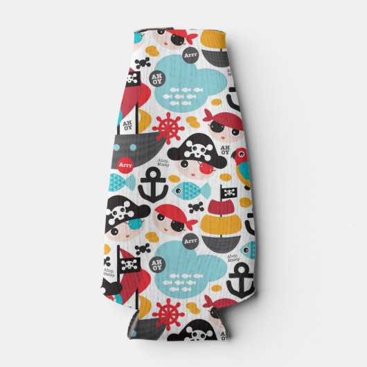 Piraten im Retro-Segment Flaschenkühler (Vorderseite)