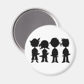 Piraten in Silhouette Magnet (Vorderseite/Rückseite)