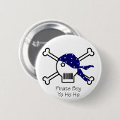 Piraten-Junge Button (Vorne & Hinten)