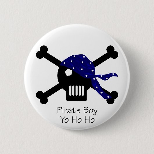 Piraten-Junge Button (Vorderseite)