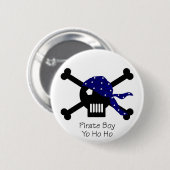 Piraten-Junge Button (Vorne & Hinten)