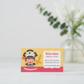 Piraten-Jungen-Ballon-Künstler-Visitenkarten Visitenkarte (Stehend Vorderseite)