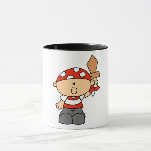 Piraten-Jungen-T-Shirts und Geschenke Tasse (Zentrum)