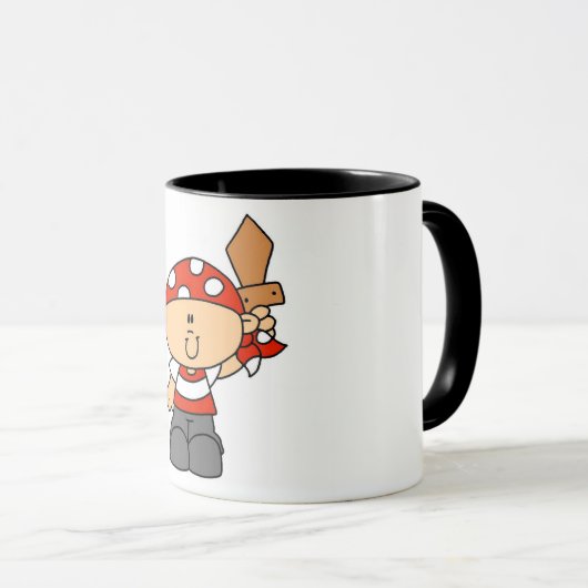 Piraten-Jungen-T-Shirts und Geschenke Tasse (VorderseiteRechts)