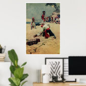 Piraten kämpfen um Schätze Poster (Heimbüro)