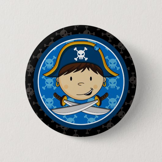 Piraten-Kapitän Button Badge (Vorderseite)