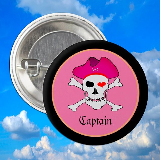 Piraten & Kapitän "Grace" - Schatzinsel /Mädchen Button