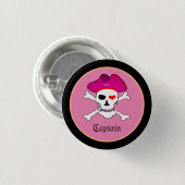 Piraten & Kapitän "Grace" - Schatzinsel /Mädchen Button (Vorne & Hinten)