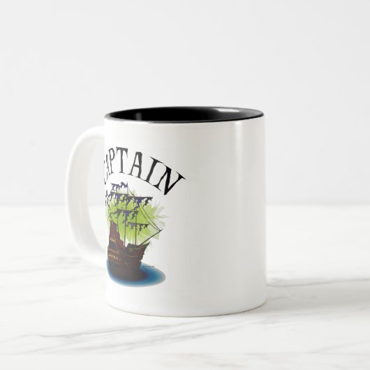 Piraten-Kapitän Zweifarbige Tasse (Vorderseite Links)