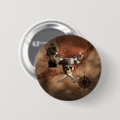 Piraten-Karte Button (Vorne & Hinten)