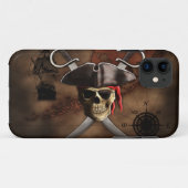 Piraten-Karte Case-Mate iPhone Hülle (Rückseite (Horizontal))