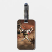 Piraten-Karte Gepäckanhänger (Rückseite vertikal)