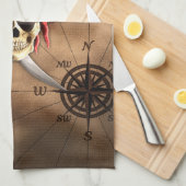 Piraten-Karte Handtuch (Viertel Falte)