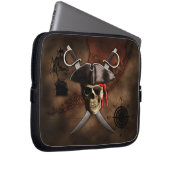 Piraten-Karte Laptopschutzhülle (Vorne Rechts)