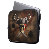 Piraten-Karte Laptopschutzhülle (Vorderseite Links)