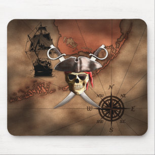 Piraten-Karte Mousepad