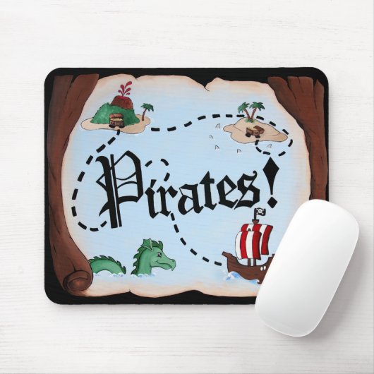 Piraten-Karte Mousepad (Mit Mouse)