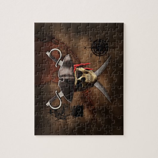 Piraten-Karte Puzzle (Vertikal)