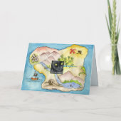 Piraten-Karten-Gruß-Karte Karte (Rückseite)