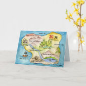 Piraten-Karten-Gruß-Karte Karte (Gelbe Blume)