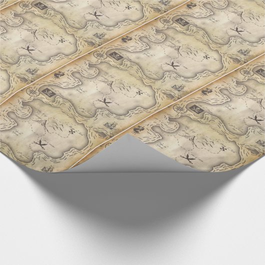 Piraten-Karten-Packpapier Geschenkpapier (Ecke)