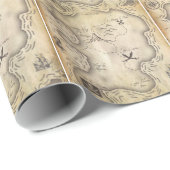 Piraten-Karten-Packpapier Geschenkpapier (Rolleneckpunkt)