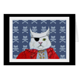 Piraten-Katzen-leere Karte